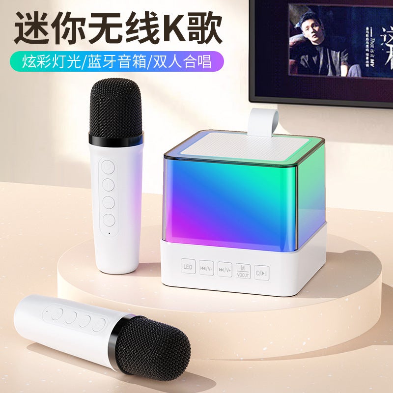 Explosions Family K18 Song Bluetooth Speaker Wireless Microphone Connection Outdoor Ktv Microphone Microphone Speaker - Image 3